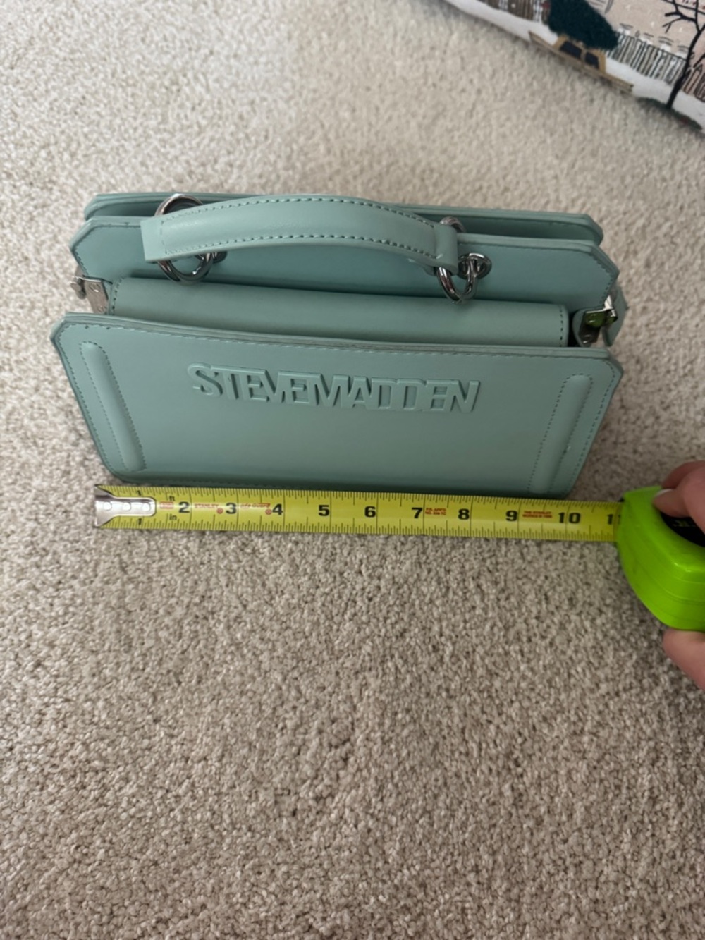 Steve Madden Mint Green Top-Handle Mini Bag - Picture 7 of 8